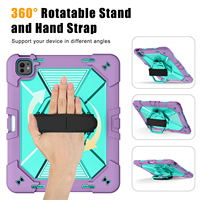 Étui de protection durable en PC et silicone pour tablette avec dragonne et support pour stylet, le favori des acheteurs, pour iPad Pro 13/Air 13