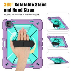 เคสแท็บเล็ตแบบพกพาทนทาน วัสดุ PC+ซิลิโคน พร้อมสายคล้องมือและช่องใส่ดินสอ สำหรับ iPad Pro 13/Air 13 รุ่นยอดนิยม - Product Image 6