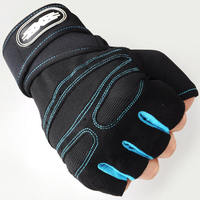 Guantes Deportivos Transpirables de Medio Dedo para Levantamiento de Pesas, Entrenamiento, Carreras, Gimnasio, para Hombre, de Poliéster Duradero