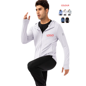 OEM Custom Logo Men's UV Sun Protection Fishing Jacket Lightweight UPF 50 Cycling Arm Sleeves Sun Shield Clothing Customizable