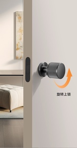 Modern Keyless Single-Sided Zinc Alloy Furniture <b>Lock</b> Door Handle Easy Installation School Apartment Kitchen Bedroom Bathroom - Product Image 2