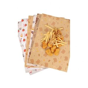 Papel de Envoltura Personalizado de 80g, Grado Alimenticio, Antigrasa, para Hamburguesas, Piruletas, Sándwiches Personalizados, Fideos Dobles - Product Image 4