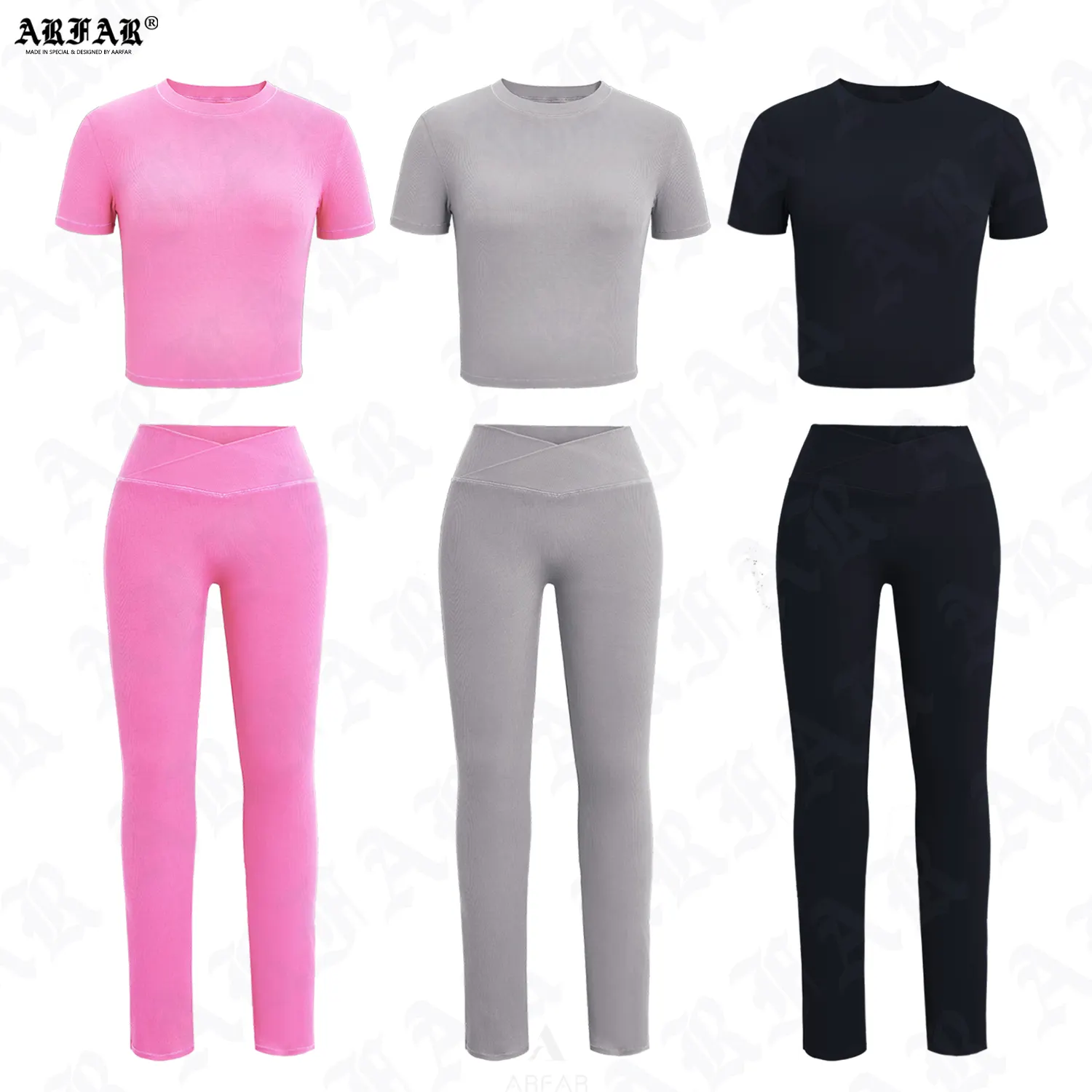 Classy Women Lounge Wear Sets 2PCs Sexy Rentable Logotipo personalizado Body Mujeres Loungewear Sets