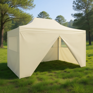 Carpa Plegable Tipo Pop-Up Color Crema de 9.8'x14.8' con 4 Paredes Laterales, Fácil de Instalar, para Campamento al Aire Libre - Product Image 2