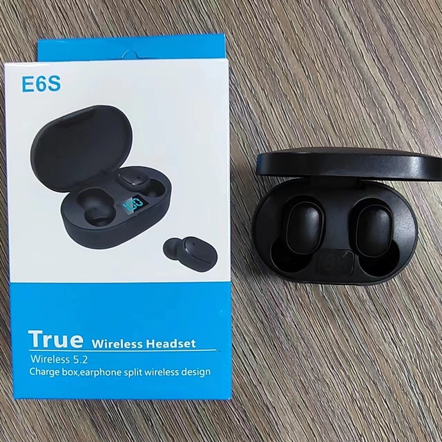 Mini E6S Wireless Headphones Blue Tooth Earphones Headsets Tws Earbuds with Mic