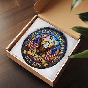 Atrapasueños de Vidrio con Diseño de 250 Años de Historia de Estados Unidos, Decoración para Colgar en la Ventana - Product Image 3
