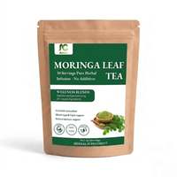Sachets de thé aux feuilles de Moringa Marque Blanche pour le soutien immunitaire et la vitalité antioxydante, Infusion naturelle à base de plantes, 30 unités, Vente en gros OEM