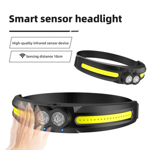 Recargable portátil COB <span class=keywords><strong>Sensor</strong></span> de movimiento faro impermeable correr al aire libre Camping pesca faro - Product Image 2