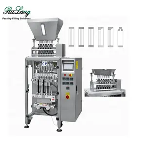 High speed Instant 3 in 1 coffee multi track tunnel line stick bag packing machine with printing date