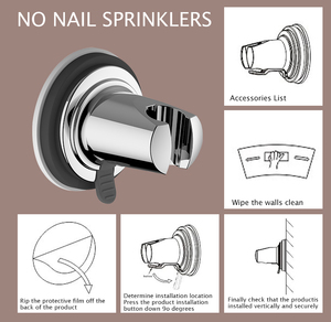 Luxury Vacuum <strong>Suction</strong> Cup Hand <strong>Shower</strong> <strong>Holder</strong> with Strong <strong>Suction</strong> Design - Product Image 3