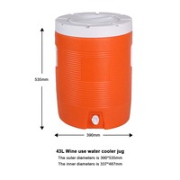 43L Polyurethaan Geïsoleerde Doos Drank Plastic Drinken Bier Wijn Waterkoeler Kruik Voor Camping Pink Party