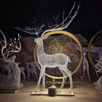 Reno Navideño 3D Grande para Decoración Exterior, de 6-8 pies, con Luz LED, Precio de Fábrica en China