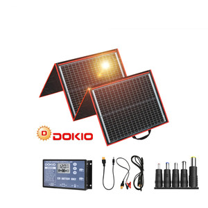 Kit de panneaux solaires <span class=keywords><strong>DOKIO</strong></span> <span class=keywords><strong>160W</strong></span>, panneau solaire pliable et portable pour bateaux/camping en plein air, charge de batterie 12V - Product Image 1