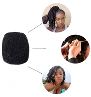 Capelli Umani Afro Kinky di Alta Qualità 8-12 Pollici, Estensioni di Capelli Umani Naturali per Dreadlocks, Capelli Umani Afro Kinky Locs