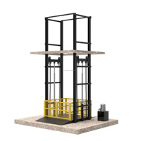 Ascenseur hydraulique pour sous-sol 5m 1300x1300 CE ISO, ascenseur de fret d'usine à télécommande, 2500kg 9m 4 étages 1800x1600, ascenseur automatique