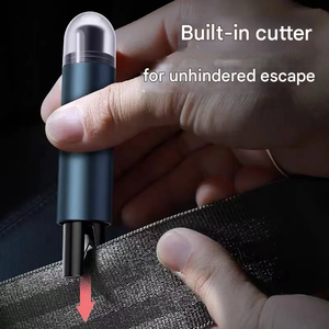 Palu pengaman mobil 2 in 1, palu keamanan XZC-008 sabuk pengaman pemotong jendela plastik logam - Product Image 6