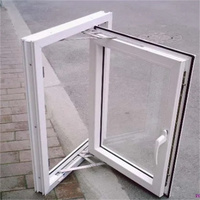 Fenêtres à battants Upvc de style européen de haute qualité Fenêtre à battants UPVC à double ouverture