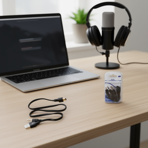 S&N USB To Audio Cable 1.5M For <b>Headphone</b> Mic Connection - Product Image 3