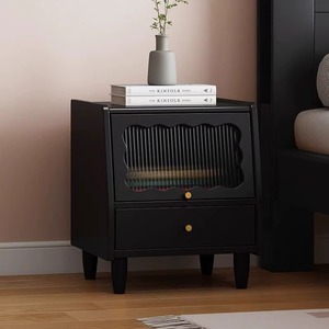 French Retro Small <strong>Oak</strong> Medieval Children's <strong>Bedside</strong> Table Creative Storage <strong>Cabinet</strong> Baking Paint Convertible Modern for Home - Product Image 3