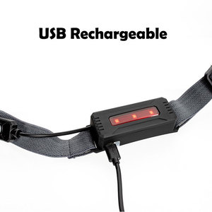 Lampe frontale à bande élastique <span class=keywords><strong>rechargeable</strong></span>, bande lumineuse de travail, lampe de poche <span class=keywords><strong>LED</strong></span> COB 40, lampe frontale de course avec bande élastique - Product Image 5