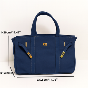 Large Capacity Canvas Boat Tote Bag Women Shoulder Handbag Multiple Colors Work Travel Beach Gold Lock Canvas Boatkin Tote Bags - Product Image 5
