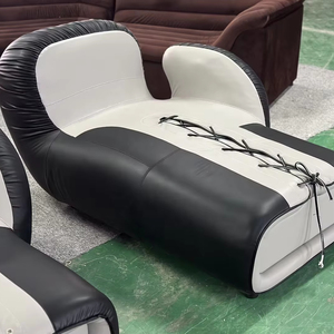 Juego de sillón reclinable de cuero de diseño creativo moderno de estilo nórdico, guantes de boxeo, sofá seccional, hogar, sala de estar, escuela, aplicación - Product Image 4