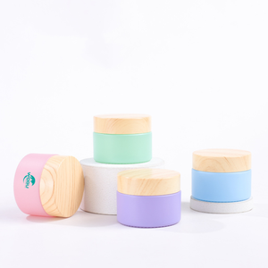 Usine pas cher <span class=keywords><strong>prix</strong></span> cosmétique emballage 20g 30g 50g <span class=keywords><strong>macaron</strong></span> mat givré personnalisé visage crème bocal en verre - Product Image 1
