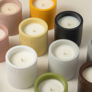 AIKUN Fournisseur en gros de bougies parfumées à mèche unique dans un pot en céramique blanc pour l'aromathérapie, les chambres <span class=keywords><strong>d</strong></span>'hôtel, les spas et les salons - Product Image 2