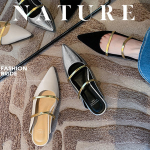 Zapatos de mujer de cuero de color sólido con punta en pico, estilo nuevo, con parte superior holgada y suela gruesa para usar al aire libre. - Product Image 6