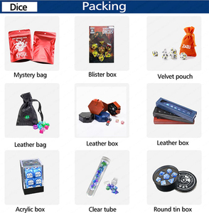 Confezione in acrilico poliedrico DND DND Customersed logo Set per borsa misteriosa dadi da tavolo giochi RPG - Product Image 6