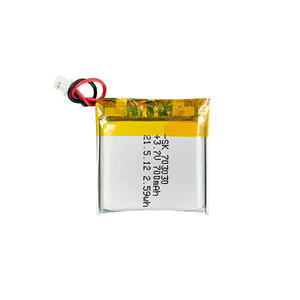 CE UN38.<span class=keywords><strong>3</strong></span> gecertificeerde 703030 <span class=keywords><strong>3</strong></span>.7V 700mAh polymeer lithium oplaadbare batterij voor massageapparaat, Bluetooth-speaker en draagbare elektronica - Product Image 1