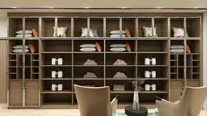 Armoire sur mesure haut de gamme en mélamine avec solution de rangement en verre de luxe pour chambres à coucher, fabriquée en contreplaqué durable - Product Image 5