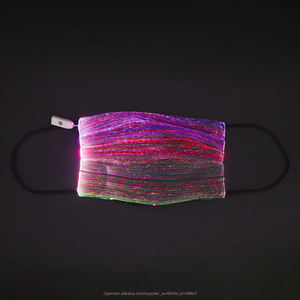 Mode Licht Up Erwachsene Glow In The Dark Musik Festival Halbe Gesicht Dj Neon Karneval 7 Farben Atmungsaktive Led Rave maske - Product Image 1