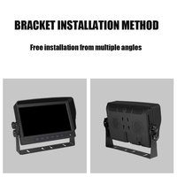 Sistema de cámara de visión trasera HD para coche, pantalla IPS de 7 pulgadas, marcha atrás, autobús escolar, camión, resistente