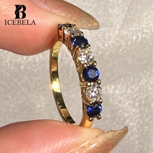 Eleganti Anelli in Argento Sterling 925 Placcato Oro 18K con Design della Settima Principessa, Rubino, Zaffiro, Smeraldo e Moissanite per Donne - Product Image 4