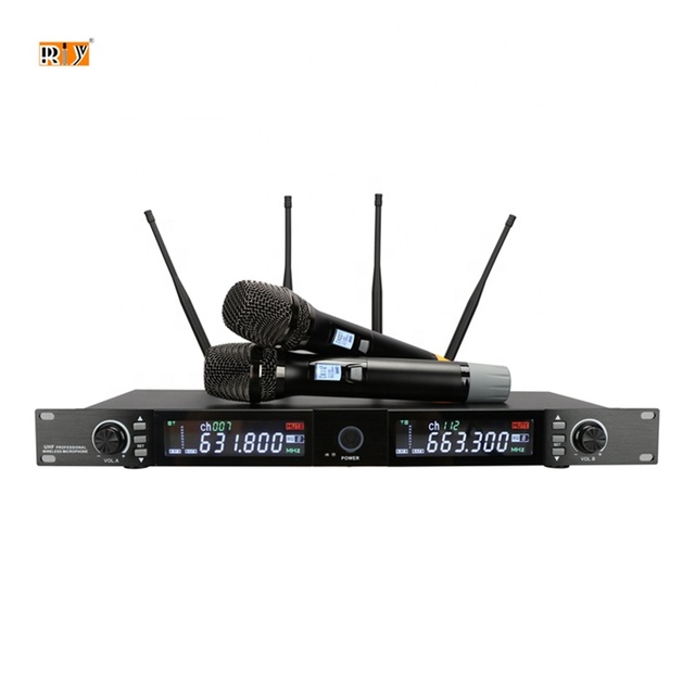 RIY-0323 Uhf Professional Wireless Microphone System True Diversity Wireless Microphone
