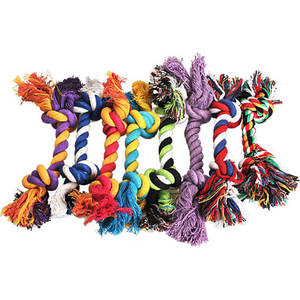 Игрушка-веревка для жевания домашних животных, 4 размера, Интерактивная дешевая хлопковая веревка для игрушек собак - Product Image 1