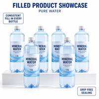 Machine de remplissage, rinçage et bouchage automatique de bouteilles PET pour eau potable pure, avec contrôle PLC avancé