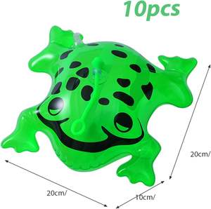 MAKE WAVES Grenouille Gonflable Verte en PVC - Ensemble de Jouets Pliable et Léger pour Enfants, Idéal pour les Jeux en Extérieur dans la Piscine, le Lac, la Rivière et la Plage - Product Image 5