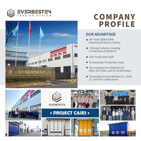 Puerta Rápida Apilable Moderna de PVC Reforzado con Cortina, Control Servo, Ventanas de Visión Personalizadas, Entrada para Hangar de Aviones, Resistente al Viento