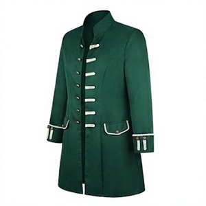 Manteau d'Hussard Vert Uni Vintage Brodé à la Main Personnalisable avec Logo pour Hommes - Product Image 3