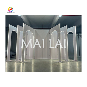 背景アクリル製背景幕 結婚式用 白色PVC壁スタンド式背景幕 結婚式イベント用 - Product Image 1