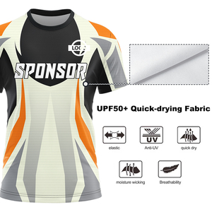 Camisetas deportivas de poliéster de secado rápido para hombre con impresión personalizada de diseño OEM, <span class=keywords><strong>camiseta</strong></span> personalizada para eventos de maratón de marca - Product Image 4