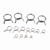 Clip de ressort à double fil personnalisé en acier inoxydable pour tuyau de carburant, clip de ressort de torsion antirouille pour tube, tuyau, attache de tuyau