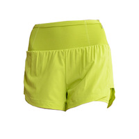 Losco Short de yoga d'été uni, anti-plis, anti-transparence, design faux deux pièces, séchage rapide, pour le fitness, vente en gros, commerce extérieur