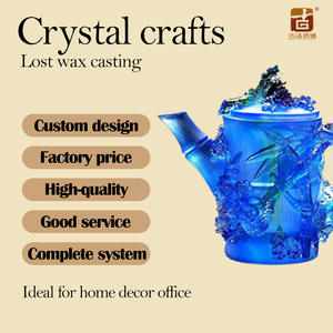 أواني كريستال على شكل وعاء عتيق على شكل حرف Liuli مصنوعة يدويًا من الزجاج الزخرفي ، أواني زجاجية Liuli مصنوعة يدويًا - Product Image 4