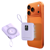 Batterie externe sans fil 10000 mAh, chargeur rapide Type-C 20W, batterie magnétique 10000 mAh pour iPhone, logo personnalisé, batteries externes, station d'alimentation