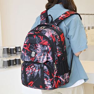 Sac à dos étudiant 2026 personnalisé en PU, nylon et toile Oxford, imperméable, pour ordinateur portable, idéal pour le lycée, le sport, les voyages et le style de vie. - Product Image 1