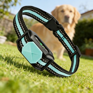 Collier anti-aboiement rechargeable et étanche pour chiens avec mode d'entraînement par vibration, son et choc électrique Q20 - Product Image 1