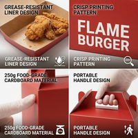 Boîte de conteneur pour hamburgers, poulet frit et frites, emballage à emporter, distributeur en gros, design personnalisé